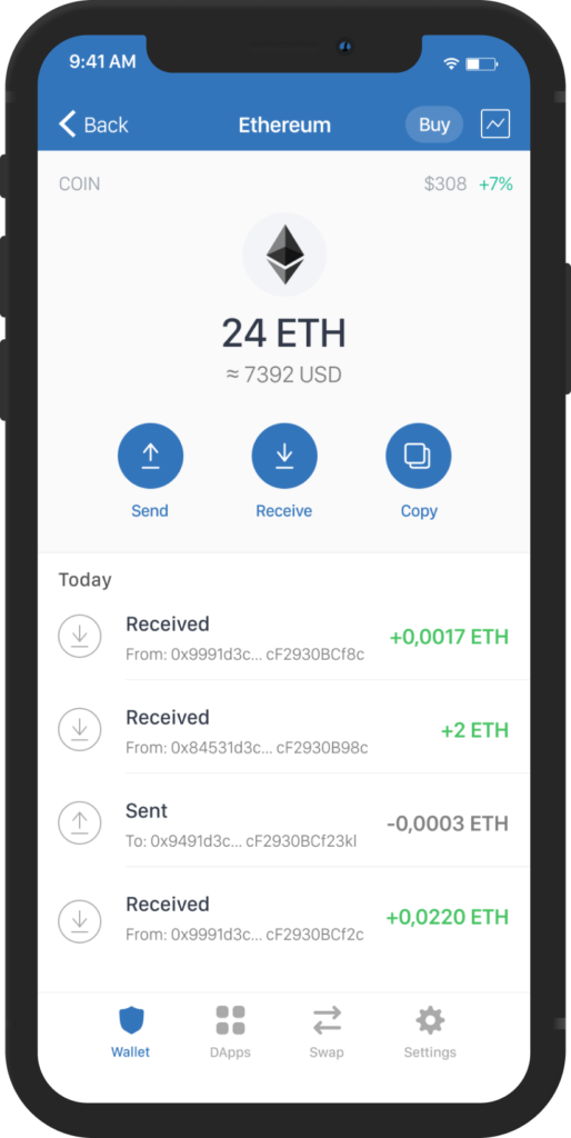 ethereum bitcoin wallet iphone