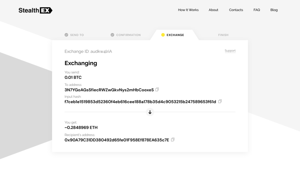 How To Exchange Cryptocurrency On StealthEX Exchange_Exchanging