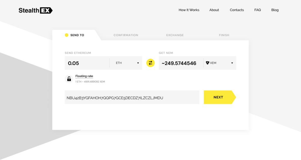 How To Buy Nem Coin On StealthEX. Tutorial article.