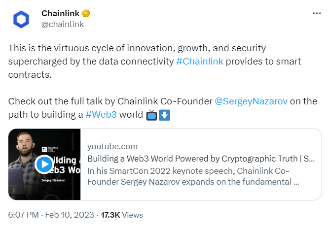 Chainlink is a cycle of innovation and security