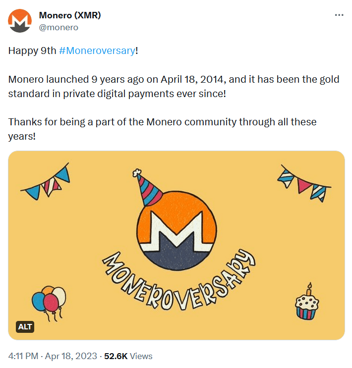 Monero bithday