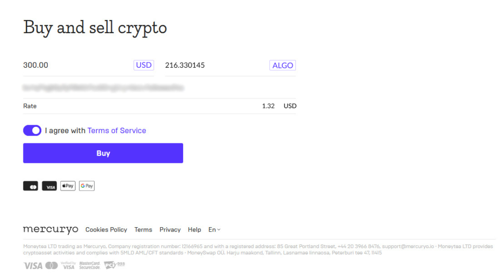 How to Buy Algorand With A Credit Card. Article by StealthEX