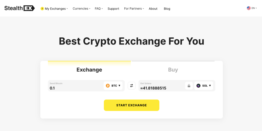 How to Buy Solana Crypto via StealthEX?