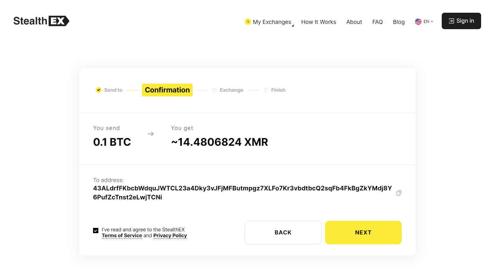 how to convert btc to xmr