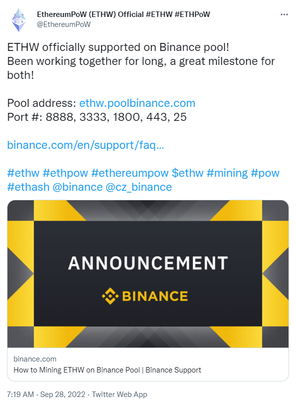 Binance ETHW