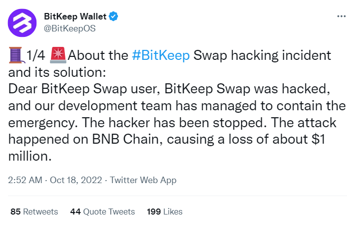 Biggest Crypto Hacks - BitKeep