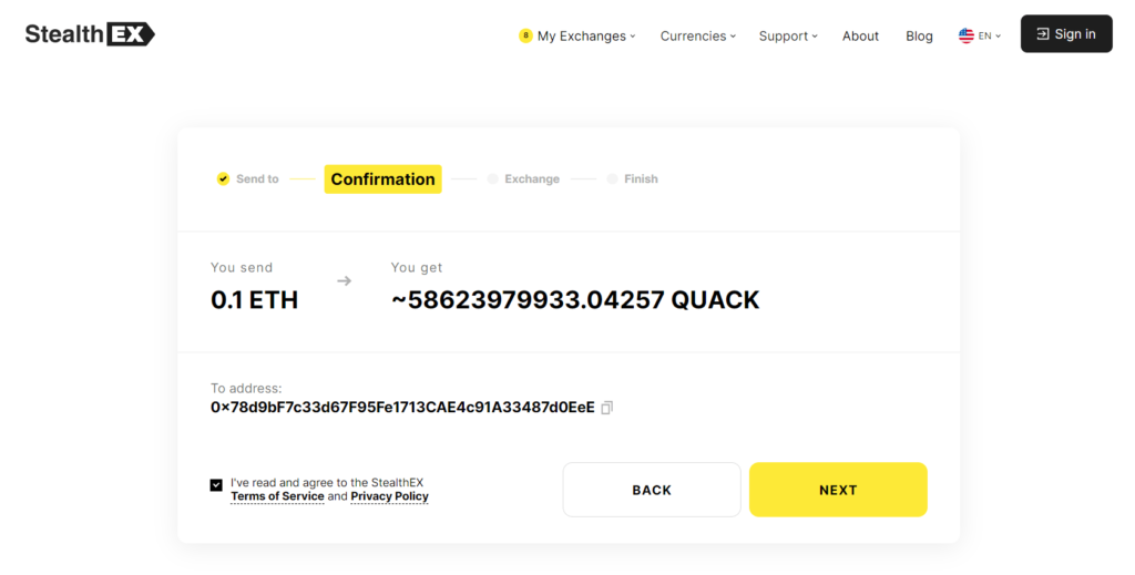 How to Buy QUACK Coin