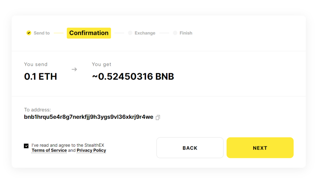 How to swap ETH to BNB