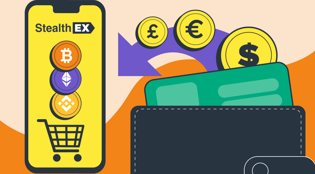 Buy Crypto with Credit Card in StealthEX Exchange Mobile App