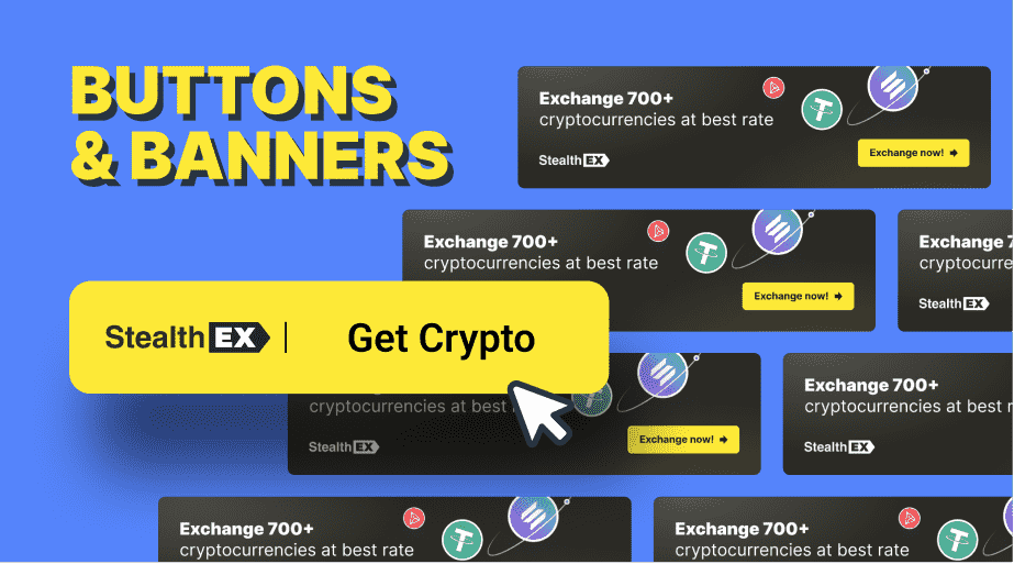 Boost Earnings with Buttons and Banners on StealthEX