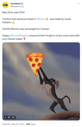 Bitcoin Pizza Day Celebration