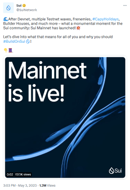 Sui Mainnet is live