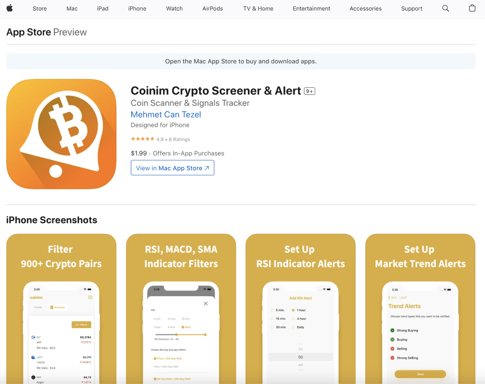 Coinim App Store