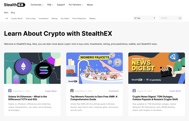 Best Crypto Info Websites to Follow - StealthEX